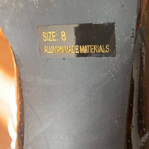 Patent Platform Lace Up High Heel Boots Size 8 - Picture 9 of 10